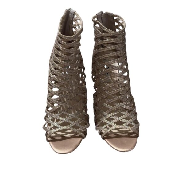 Nina NY Gold glitter high heels - Picture 2 of 4